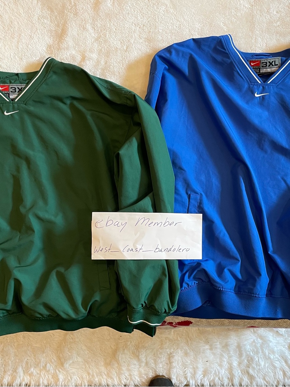 Nike Windbreaker Jackets – Men’s 3XL Green & Blue – Bundle of 2 Used